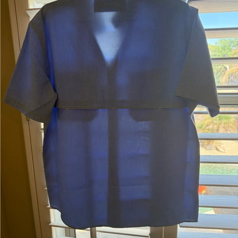 Roundtree & Yorke Light Blue Casual Button Down Shirt - Picture 4 of 4